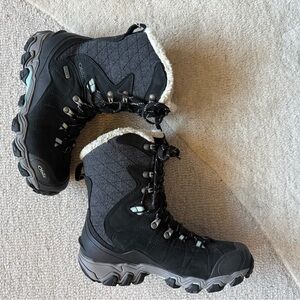Women's Oboz Black and Gray Winter insulated waterproof  Boots